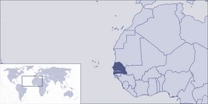 Localiser Sénégal sur carte du monde