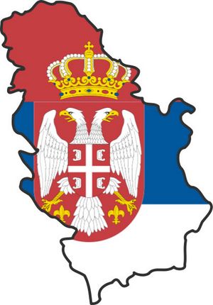 Carte drapeaux Serbie