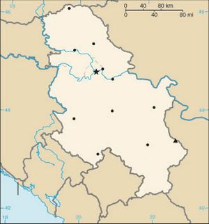 Carte Serbie rivière vierge