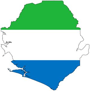 Carte drapeaux Sierra Léone