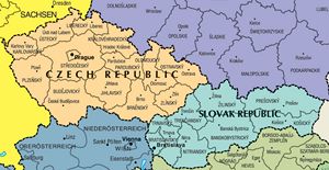 Carte frontières Slovaquie