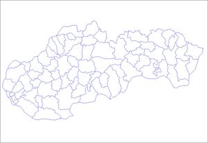 Carte Slovaquie vierge départements