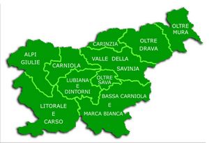 Carte régions Slovénie