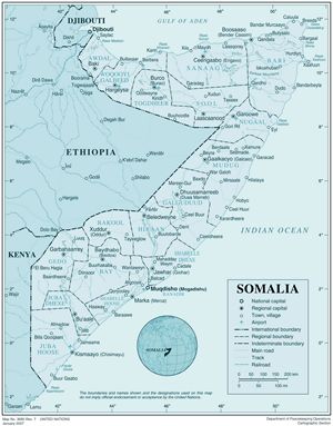 Carte Somalie