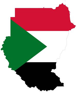 Carte drapeaux Soudan