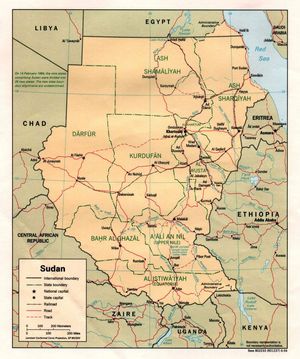 Grande carte Soudan