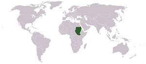 Situer Soudan sur carte du monde