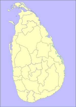 Carte Sri Lanka vierge