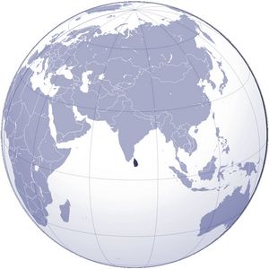 Localiser Sri Lanka sur carte du monde