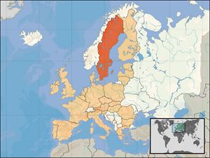 Situer Suède sur carte du monde