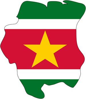 Carte drapeaux Suriname