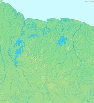 Carte rivières Suriname