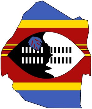 Carte drapeaux Swaziland