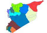 Carte régions Syrie couleur