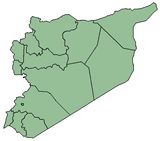 Carte Syrie vierge régions