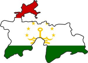 Carte drapeaux Tadjikistan