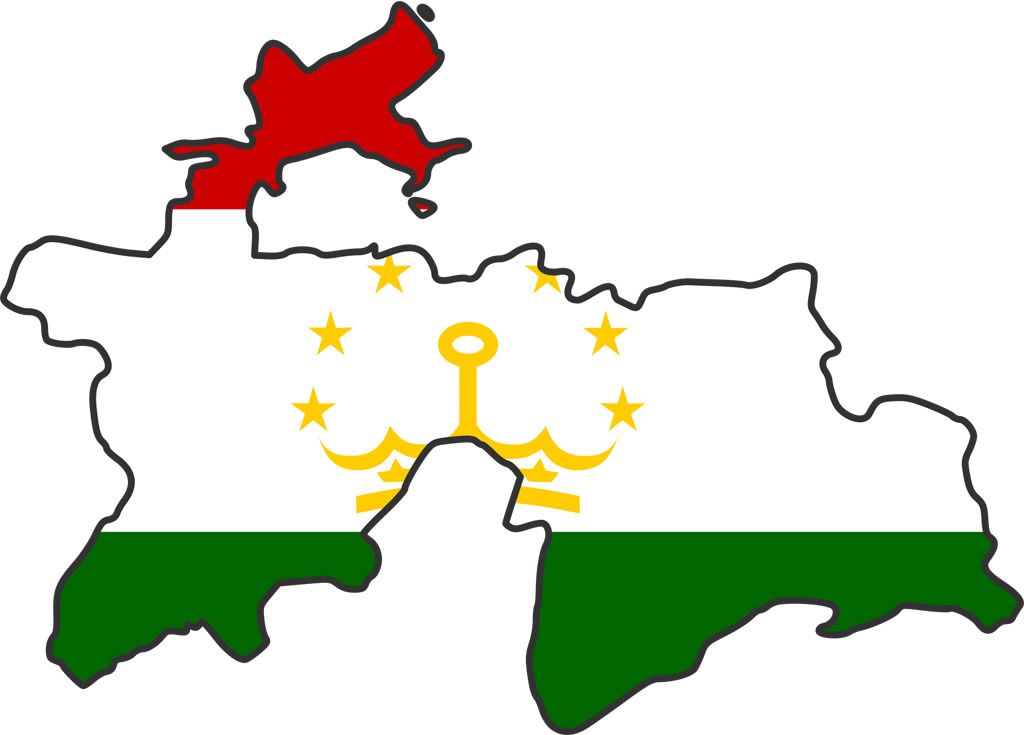 Carte drapeaux de Tadjikistan