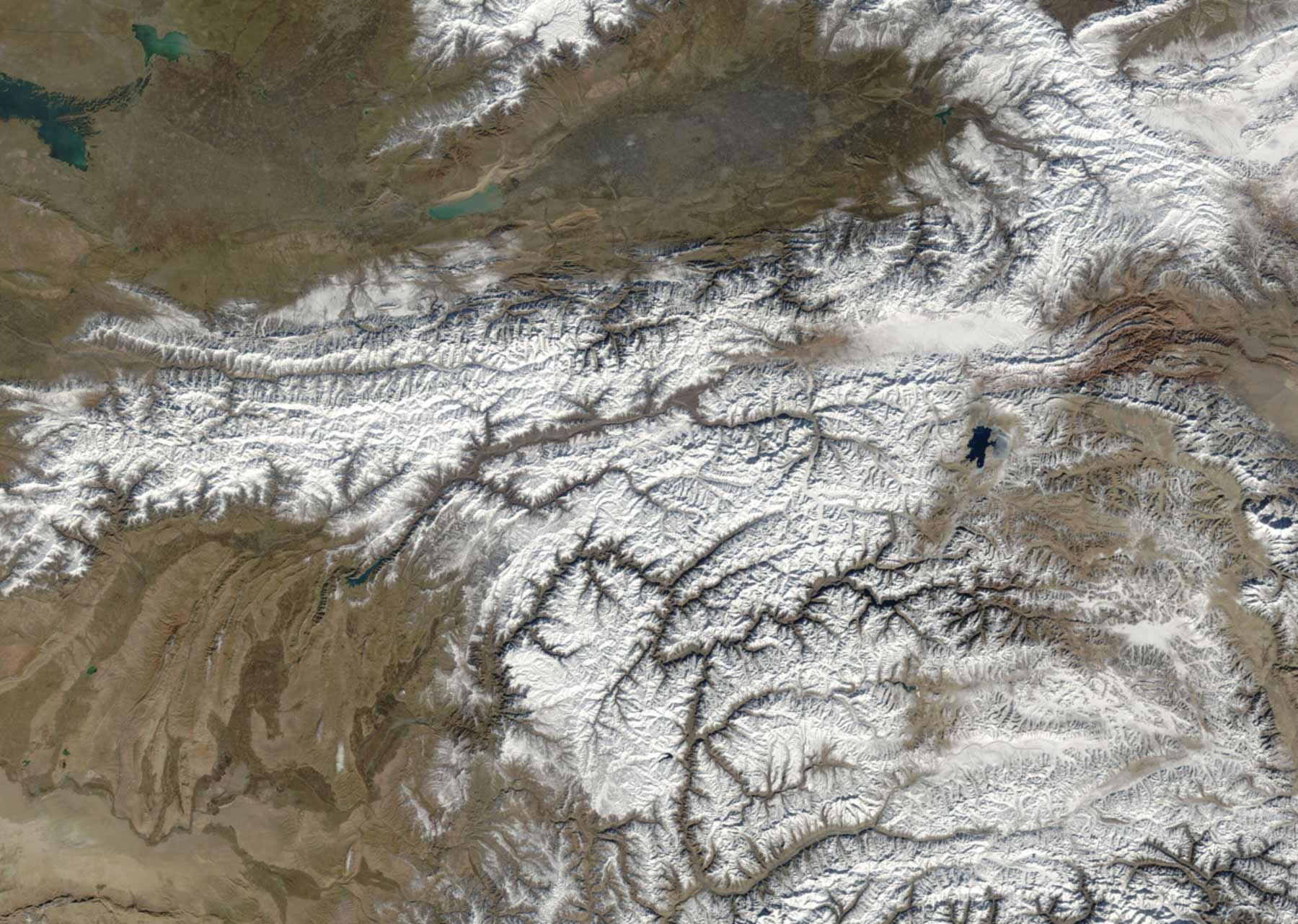 Carte satellite de Tadjikistan