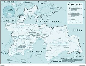 Carte Tadjikistan