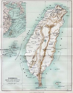 Carte historique Taïwan