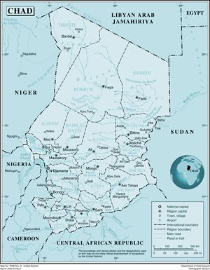 Carte Tchad