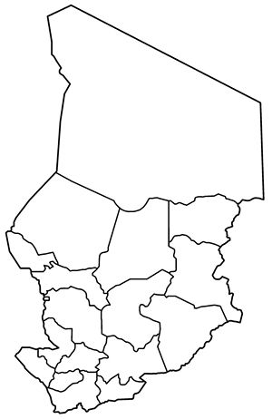 Carte Tchad vierge