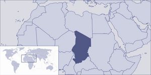 Localiser Tchad sur carte du monde