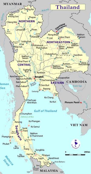 Grande carte Thaïlande
