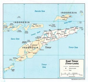 Carte géographique Timor