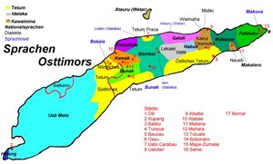 Carte des langues Timor