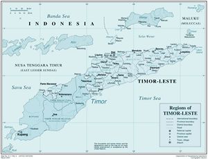 Carte régions Timor