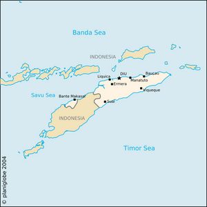 Carte des villes Timor