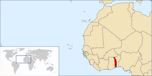 Situer Togo sur carte du monde