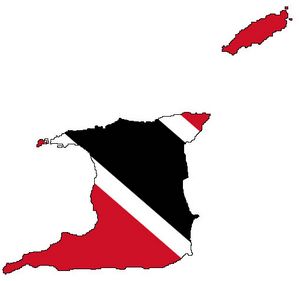 Carte drapeaux Trinité-et-Tobago
