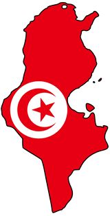 Carte drapeaux Tunisie