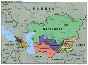 Carte régions Turkménistan