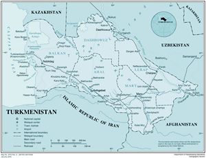 Carte Turkménistan