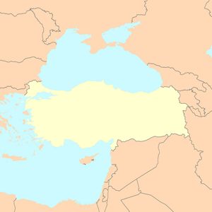Carte Turquie vierge régions