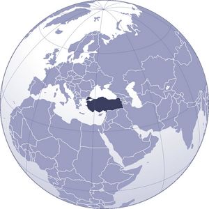 Localiser Turquie sur carte du monde