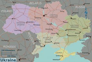 Carte régions Ukraine