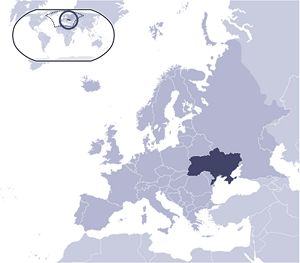 Localiser Ukraine sur carte du monde