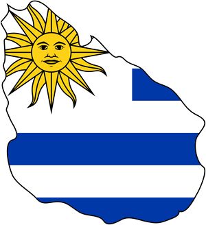 Carte drapeaux Uruguay