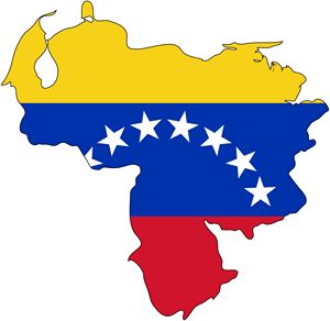 Carte drapeaux Venezuela