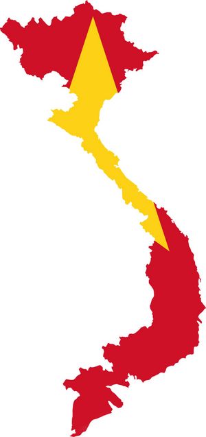 Carte drapeaux Viêt Nam