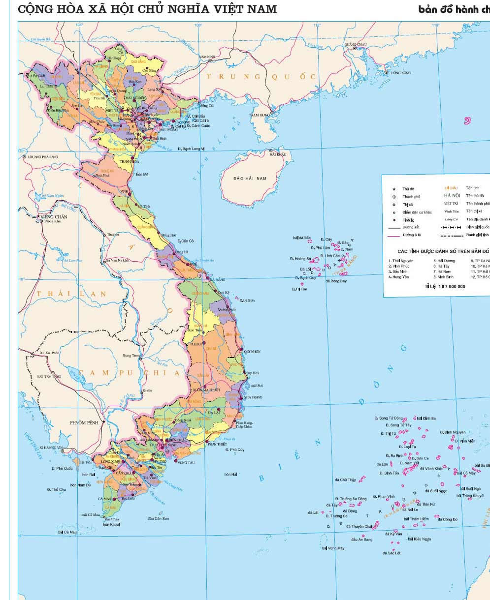 carte du vietnam plan geographique