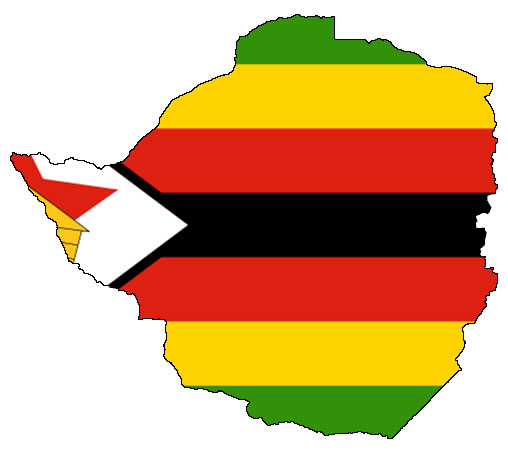 Carte drapeaux de Zimbabwe