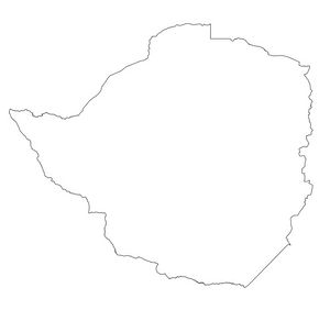 Carte Zimbabwe vierge