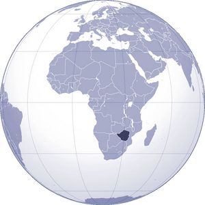 Localiser Zimbabwe sur carte du monde