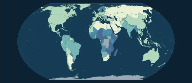 Carte des énergies renouvelables en projection Equal Earth