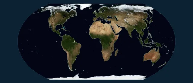 Vue satellite d’octobre en projection Equal Earth